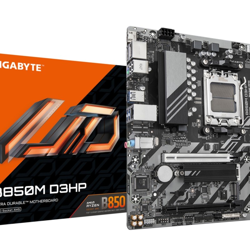 Gigabyte GA-B850M D3HP - AM5 Micro-ATX Motherboard, AMD B850, DDR5, 4x DIMM up to 256GB, PCIe 5.0 x16, HDMI 2.1