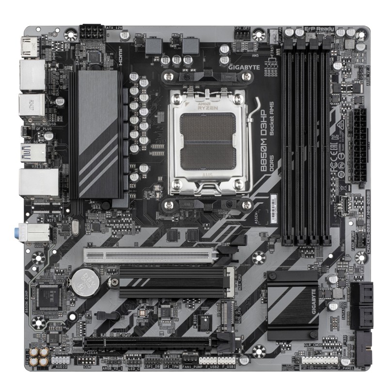 Gigabyte GA-B850M D3HP - AM5 Micro-ATX Motherboard, AMD B850, DDR5, 4x DIMM up to 256GB, PCIe 5.0 x16, HDMI 2.1