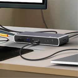 ICY BOX IB-DK4012-CPD USB-C 9-in-1 PD 100W Docking Station - IB-DK4012-CPD - Anthracite/Black