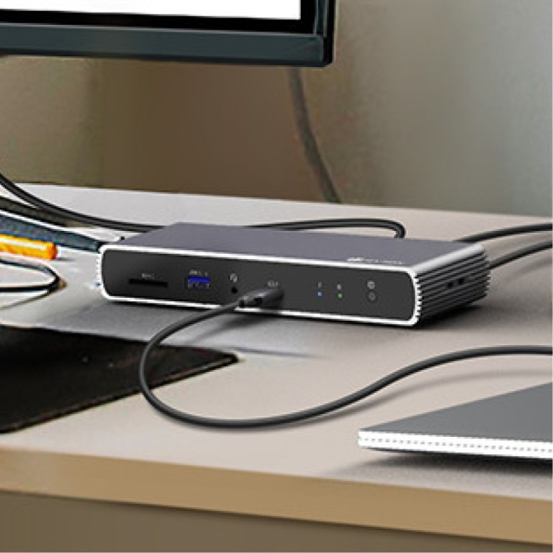 ICY BOX IB-DK4012-CPD USB-C 9-in-1 PD 100W Docking Station - IB-DK4012-CPD - Anthracite/Black