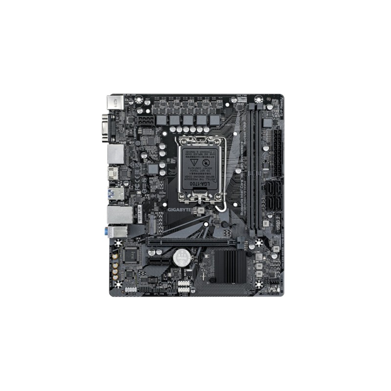 Gigabyte GA-H610M S2H DDR4 V3 - LGA1700 Micro-ATX Motherboard, DDR4, 64GB Max, HDMI 2.1, Black