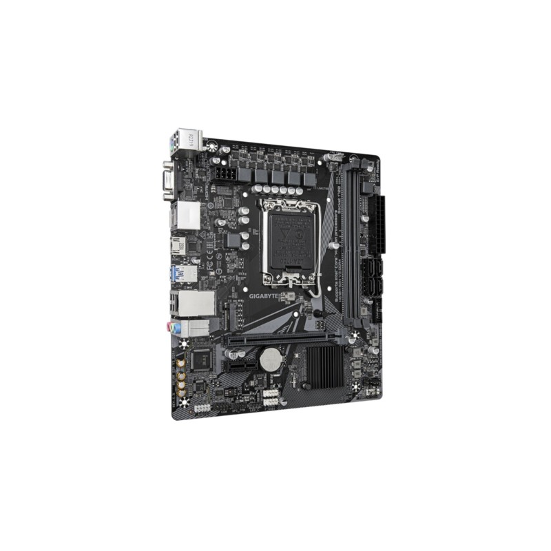 Gigabyte GA-H610M S2H DDR4 V3 - LGA1700 Micro-ATX Motherboard, DDR4, 64GB Max, HDMI 2.1, Black
