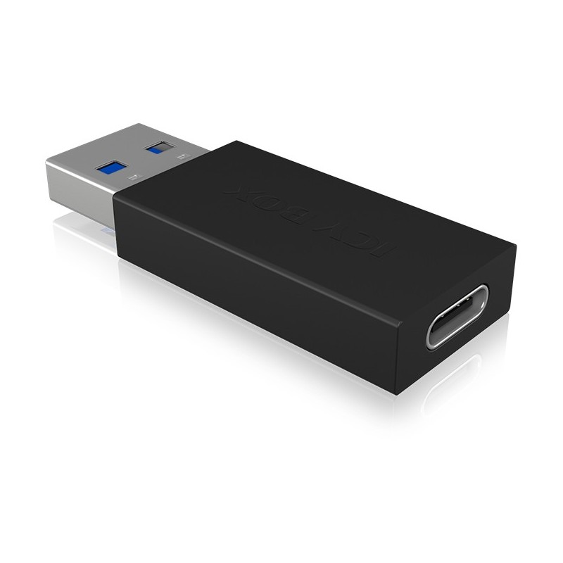Adapter ICY BOX USB-A to USB-C Black (M) - IB-CB015 - Black, USB-C 3.1 Gen 2 to USB-A 3.1 Gen 2, 10 Gbit/s
