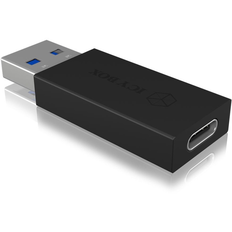 Adapter ICY BOX USB-A to USB-C Black (M) - IB-CB015 - Black, USB-C 3.1 Gen 2 to USB-A 3.1 Gen 2, 10 Gbit/s