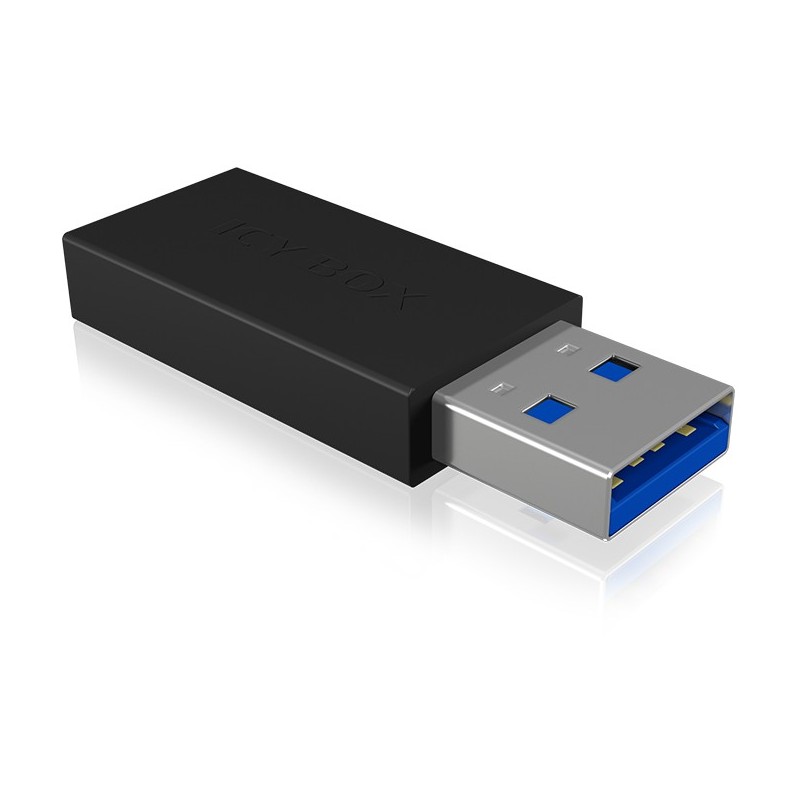 Adapter ICY BOX USB-A to USB-C Black (M) - IB-CB015 - Black, USB-C 3.1 Gen 2 to USB-A 3.1 Gen 2, 10 Gbit/s