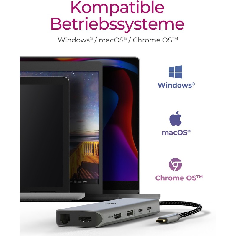 ICY BOX IB-DK4061-CPD USB-C 12-in-1 PD 100W DockingStation - IB-DK4061-CPD - Grey — Buy in Cyprus with Fast Delivery