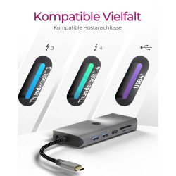 ICY BOX IB-DK4061-CPD USB-C 12-in-1 PD 100W DockingStation - IB-DK4061-CPD - Grey — Buy in Cyprus with Fast Delivery