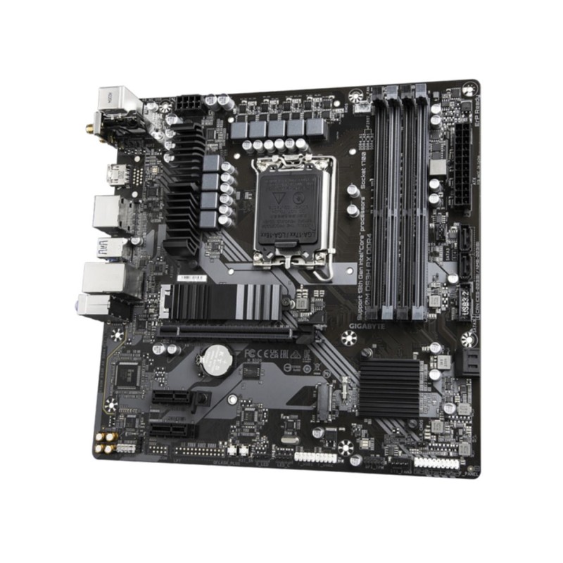 GIGABYTE GA-B760M DS3H AX DDR4 - LGA1700 Micro-ATX Motherboard, Intel B760, 4x DDR4 (128GB), Wi-Fi 6E, 2.5GbE, USB-C
