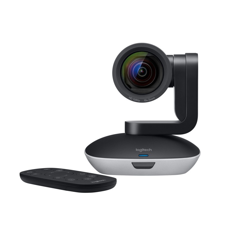 Logitech PTZ Pro 2 - 960-001186 - Full HD PTZ Webcam, 10x Digital Zoom, 90° FOV, Black/Grey
