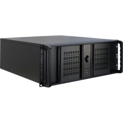 4HE Inter-Tech 4U-IPC 4098-S - 4098-S - Black rack server case, 4U, Steel, supports ATX, micro-ATX, Mini-ITX
