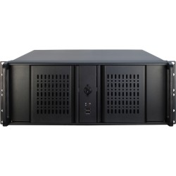 4HE Inter-Tech 4U-IPC 4098-S - 4098-S - Black rack server case, 4U, Steel, supports ATX, micro-ATX, Mini-ITX