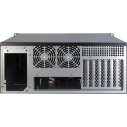 4HE Inter-Tech 4U-IPC 4098-S - 4098-S - Black rack server case, 4U, Steel, supports ATX, micro-ATX, Mini-ITX