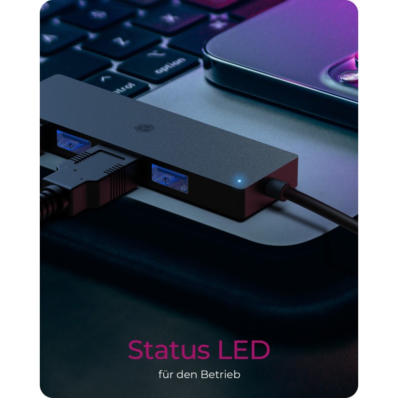 ICY BOX IB-HUB1424-C3 USB-C USB 3.2 HUB 4xUSB 3.2 - IB-HUB1424-C3 - USB-C Hub 4-Port USB 3.2