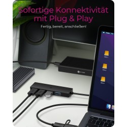 ICY BOX IB-HUB1424-C3 USB-C USB 3.2 HUB 4xUSB 3.2 - IB-HUB1424-C3 - USB-C Hub 4-Port USB 3.2