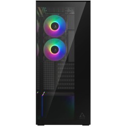 Arctic Xtender Mirror Black Midi Tower PC Case - E-ATX Support, Vertical GPU, 482 mm GPU length, Black