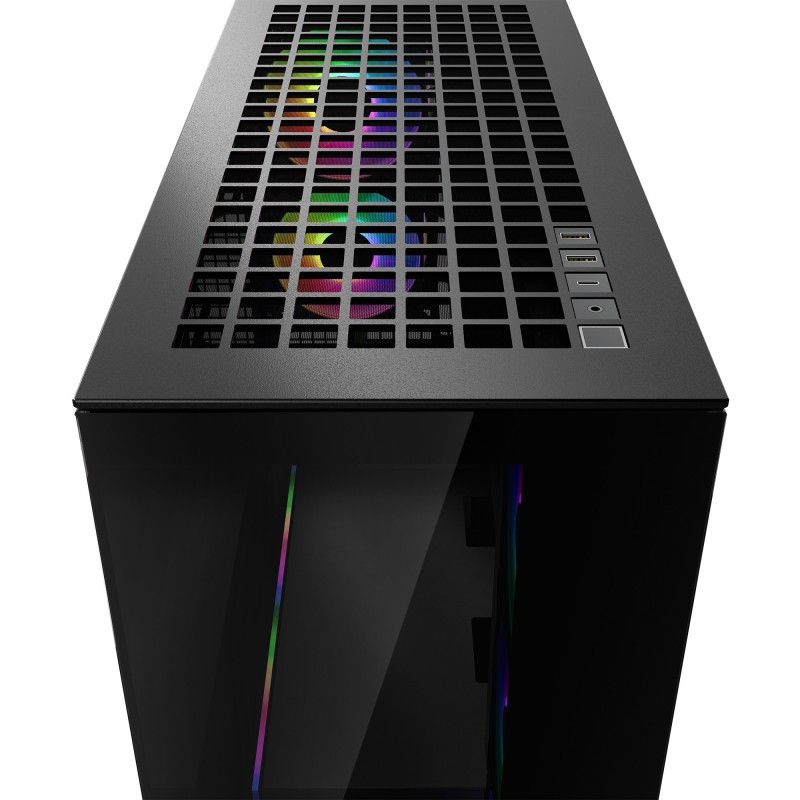 Arctic Xtender Mirror Black Midi Tower PC Case - E-ATX Support, Vertical GPU, 482 mm GPU length, Black