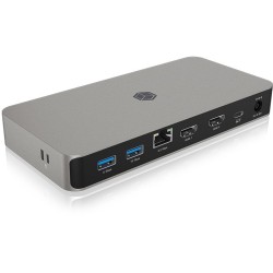 ICY BOX IB-DK2880-C41 USB4 10-in-1 PD 100W Docking Station - IB-DK2880-C41 - Anthracite/Black, 2x HDMI