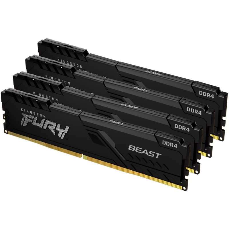 3200 128GB Kingston FURY Beast KIT (4x 32GB) - DDR4-3200, 128GB total, 4x32GB — Buy in Cyprus with Fast Delivery