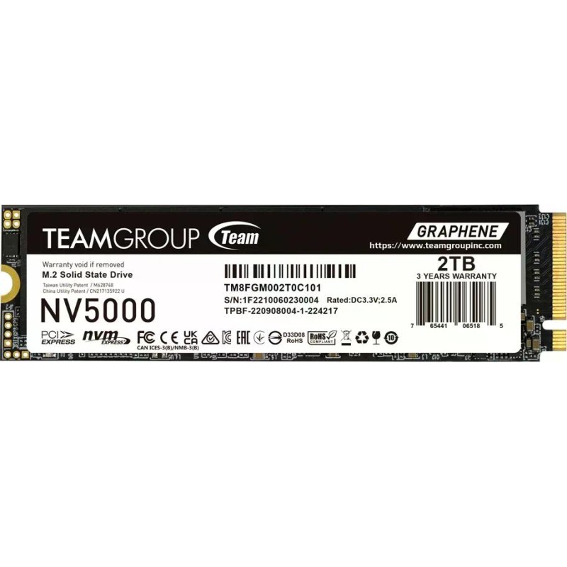 SSD Teamgroup 2TB NV5000 - TM8FGM002T0C101 - M.2 NVMe PCIe 4.0 x4 — Buy in Cyprus with Fast Delivery