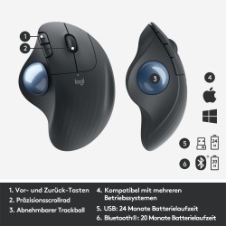 Logitech ERGO M575 Wireless Trackball Graphit - M575 - Graphit — Buy in Cyprus with Fast Delivery