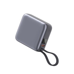 QCY PB10C Grey 10000mAh 35W PD fast charge power bank - PB10C - Grey, 10000mAh, 35W PD, Digital Display, Fireproof ABS+PC