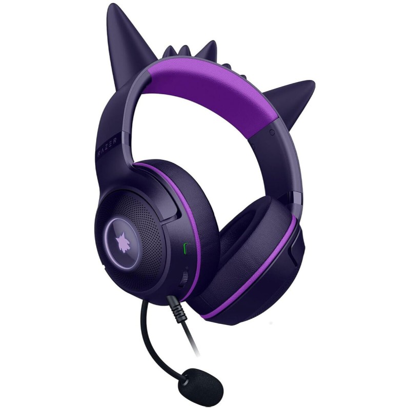 Kraken Kitty V2 Gengar Pokemon Ed. - USB 7.1 Gaming Headset - Purple Ears (PC, PS5, Switch, RGB)