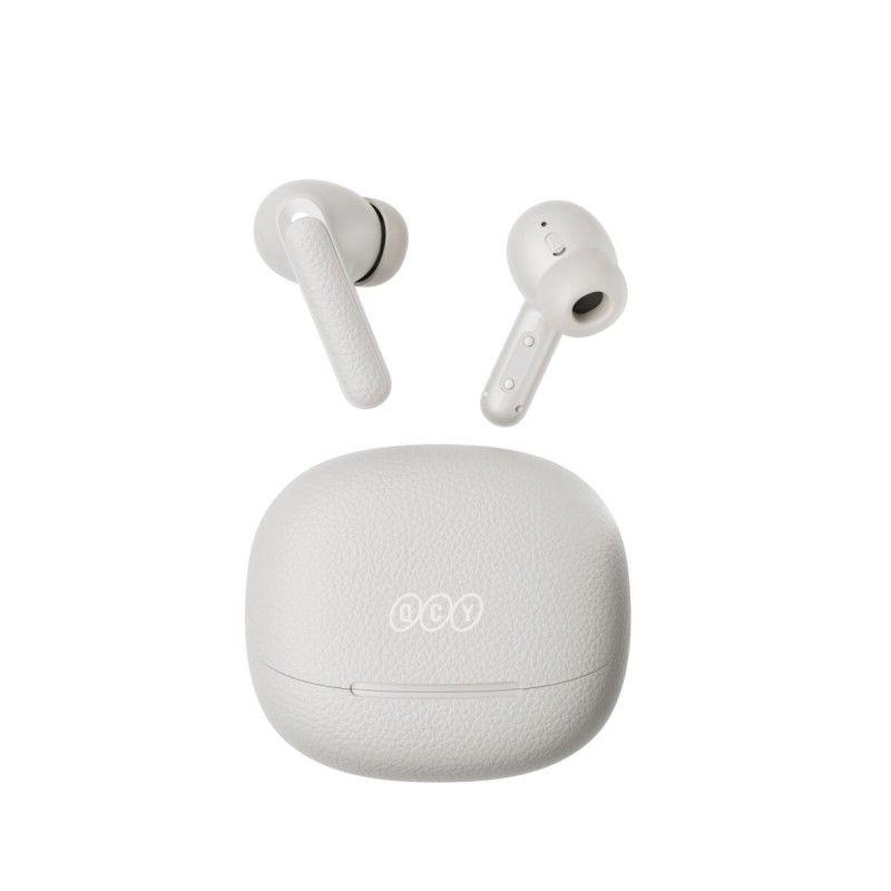 QCY Buds ANC Cream Grey - HT15 - 45dB ANC, TWS Earbuds, 35h Total Battery, 5-mic ENC — Buy in Cyprus with Fast Delivery