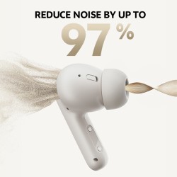 QCY Buds ANC Cream Grey - HT15 - 45dB ANC, TWS Earbuds, 35h Total Battery, 5-mic ENC — Buy in Cyprus with Fast Delivery