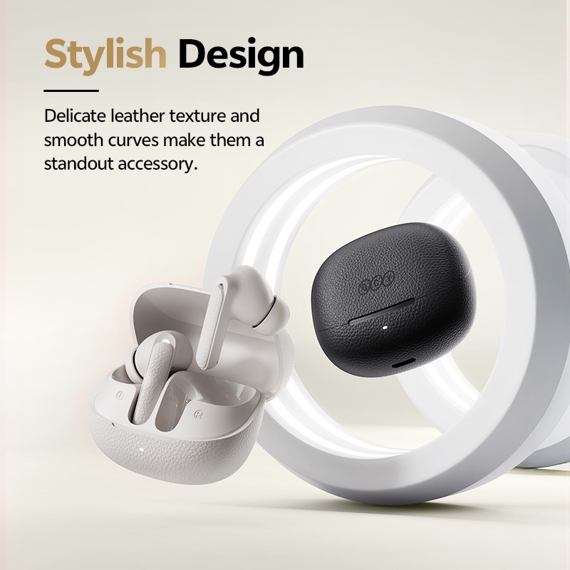 QCY Buds ANC Cream Grey - HT15 - 45dB ANC, TWS Earbuds, 35h Total Battery, 5-mic ENC — Buy in Cyprus with Fast Delivery