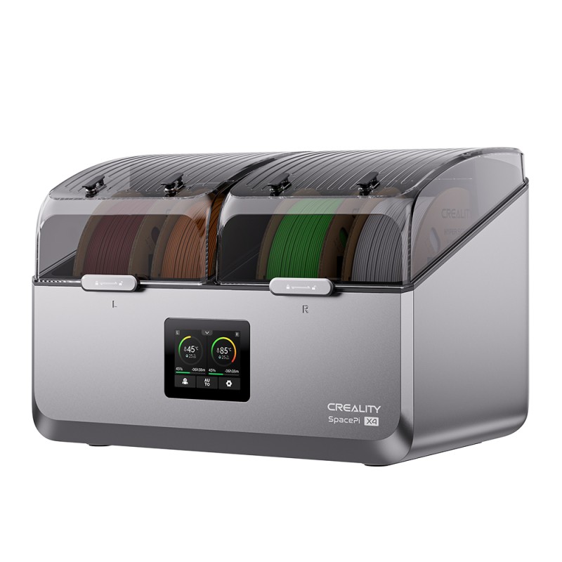 Creality SpacePi X4 Filament Dryer Dry Box for 4 Filaments - SpacePi X4 - Dual 200W PTC heaters, independent chambers, 40-70°C