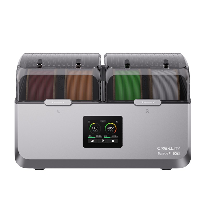 Creality SpacePi X4 Filament Dryer Dry Box for 4 Filaments - SpacePi X4 - Dual 200W PTC heaters, independent chambers, 40-70°C