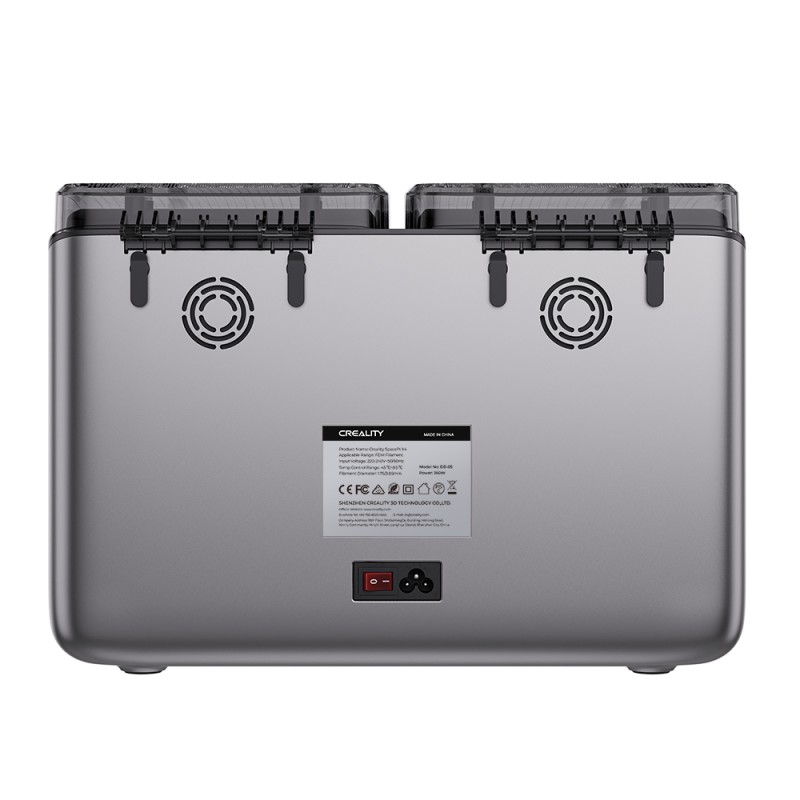 Creality SpacePi X4 Filament Dryer Dry Box for 4 Filaments - SpacePi X4 - Dual 200W PTC heaters, independent chambers, 40-70°C