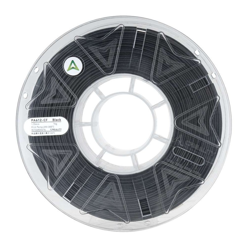 Creality Hyper PA612-CF Black Carbon Fiber 3D Printer Filament - PA612-CF - Black, 1 kg Spool