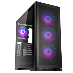 Kolink Unity Meshbay ARGB Midi ATX Tower Case - Black, 400mm GPU clearance, 4 pre-installed fans