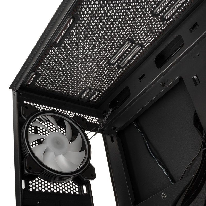 Kolink Unity Meshbay ARGB Midi ATX Tower Case - Black, 400mm GPU clearance, 4 pre-installed fans