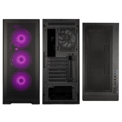 Kolink Unity Meshbay ARGB Midi ATX Tower Case - Black, 400mm GPU clearance, 4 pre-installed fans