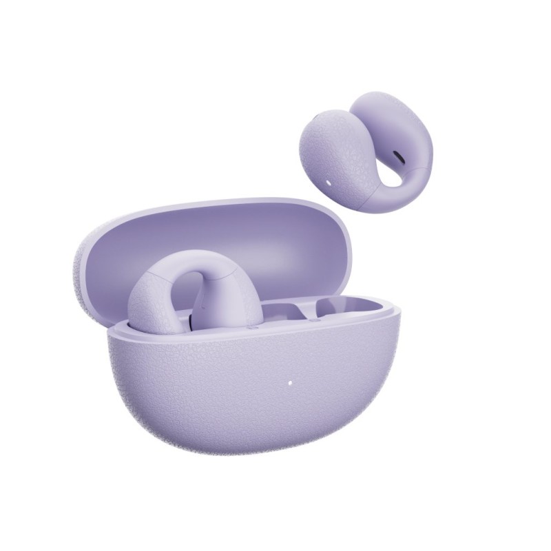 QCY Crossky - C10 - Purple Open Ear TPU Earclip, IPX5, BT 5.4, 30h Earbuds — Buy in Cyprus with Fast Delivery