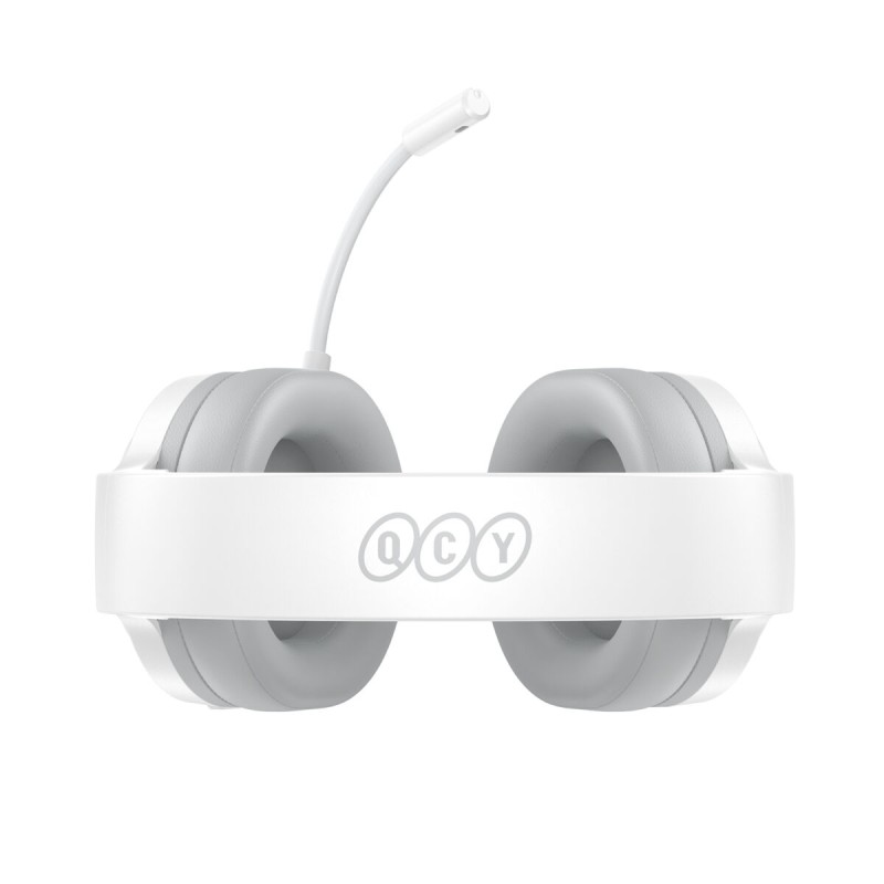 QCY Heroad V200 Wireless Quad White - Bluetooth, WiFi, USB-A & USB-C RGB Gaming Headset PS4 PS5 PC