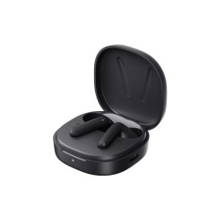 QCY Air TWS Earbuds - Dark Grey - Quad Mic ENC, Multi-point, Leather Grain Case — Buy in Cyprus with Fast Delivery