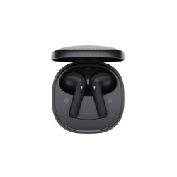 QCY Air TWS Earbuds - Dark Grey - Quad Mic ENC, Multi-point, Leather Grain Case — Buy in Cyprus with Fast Delivery