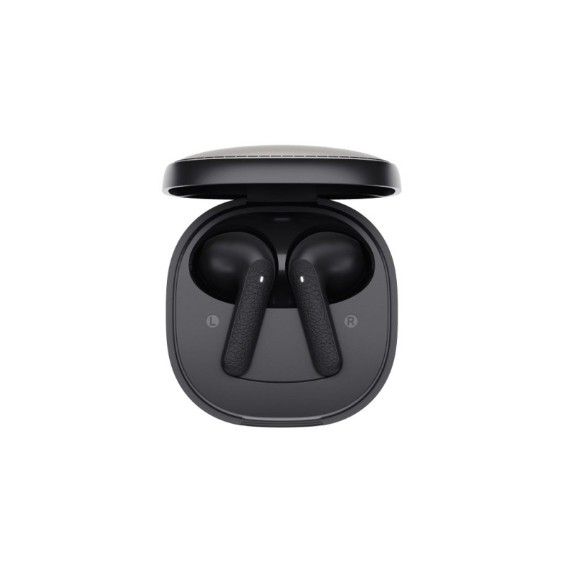 QCY Air TWS Earbuds - Dark Grey - Quad Mic ENC, Multi-point, Leather Grain Case — Buy in Cyprus with Fast Delivery