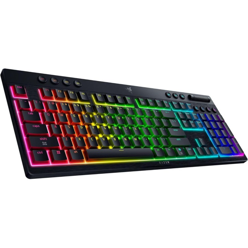 Razer BlackWidow Low Profile HyperSpeed - V4 - Wireless Bluetooth RGB Gaming Keyboard - Green Switch