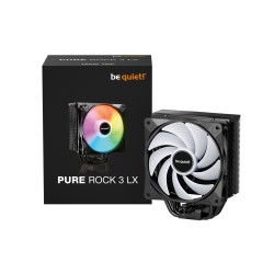 Be Quiet Pure Rock 3 LX - BK040 - Black CPU Air Cooler, 120mm PWM Fan, 190W TDP, 4x 6mm Heatpipes
