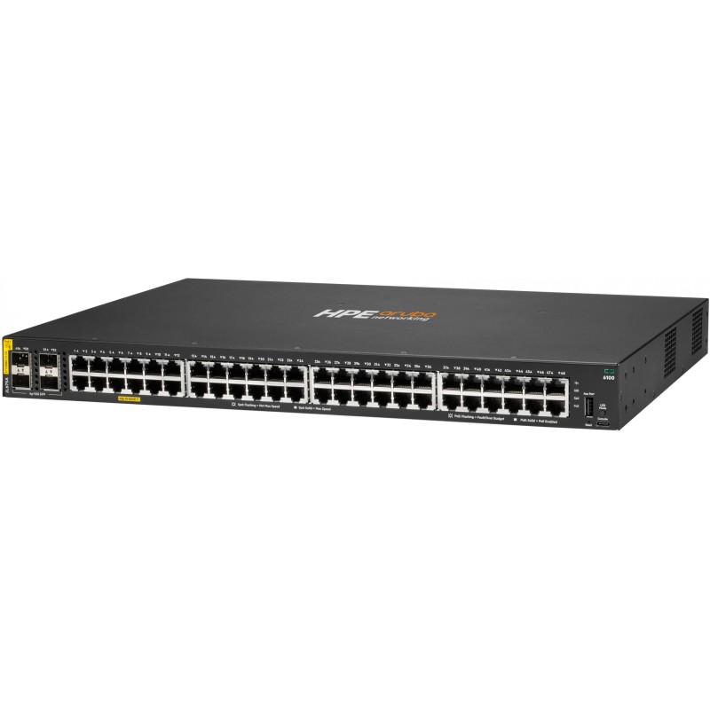 HP Enterprise Aruba - 6100 - 48G PoE+ (370W) 4SFP+ Switch M RM — Buy in Cyprus with Fast Delivery