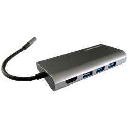 LC-Power Hub - LC-HUB-C-MULTI-5 - USB-C to 3x USB-A, USB-C, HDMI, MicroSD, SD, LAN — Buy in Cyprus with Fast Delivery