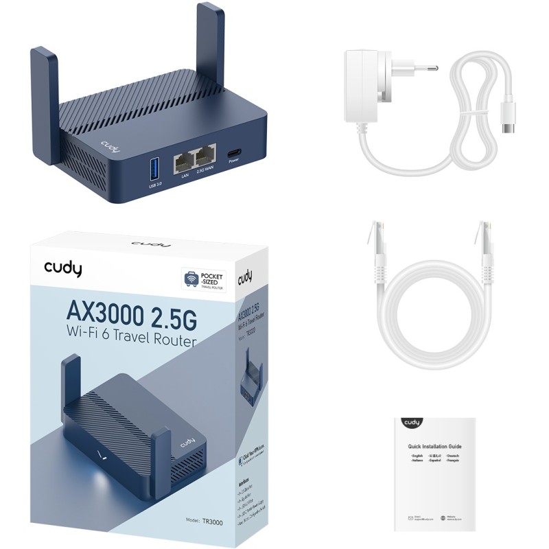 Cudy Router - AX3000 - 2.5G Wi-Fi 6 Router with USB — Buy in Cyprus with Fast Delivery