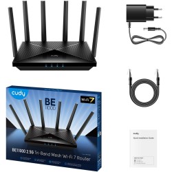 Cudy Mesh Router - BE11000 - 2.5G Tri-Band Wi-Fi 7 Mesh Router — Buy in Cyprus with Fast Delivery