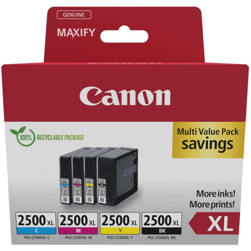 Canon Ink - PGI-2500XL 9254B010 - 4-pack (Black Cyan Magenta Yellow) — Buy in Cyprus with Fast Delivery