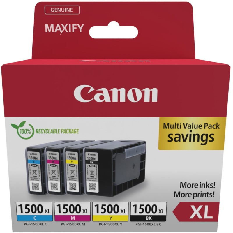 Canon Ink PGI-1500XL - 9182B010 - 4-pack (BK C M Y) — Buy in Cyprus with Fast Delivery