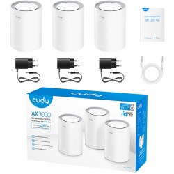 Cudy Wi-Fi 6 Mesh 2.5G Solution 3-Pack - AX3000 - Wi-Fi 6 Mesh 2.5G Solution 3-Pack — Buy in Cyprus with Fast Delivery